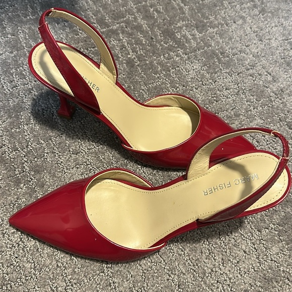Marc Fisher Hadya Slingback Pump in Red Size 8 - Picture 8 of 11
